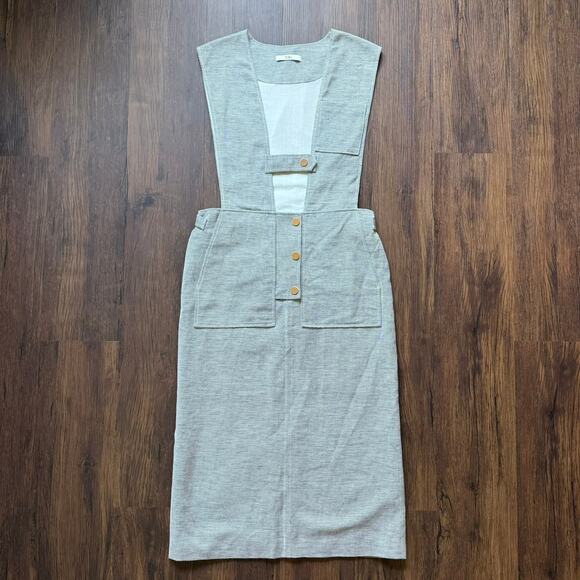 Tibi Gray Cutout Button Front Midi Dress Women’s Size 12–14 - Picture 1 of 9